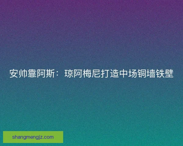 安帅靠阿斯：琼阿梅尼打造中场铜墙铁壁