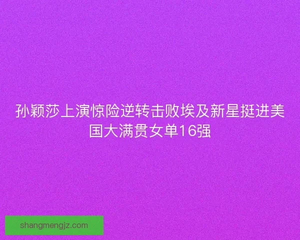 孙颖莎上演惊险逆转击败埃及新星挺进美国大满贯女单16强 孙颖莎上演惊险逆转击败埃及新星挺进美国大满贯女单16强