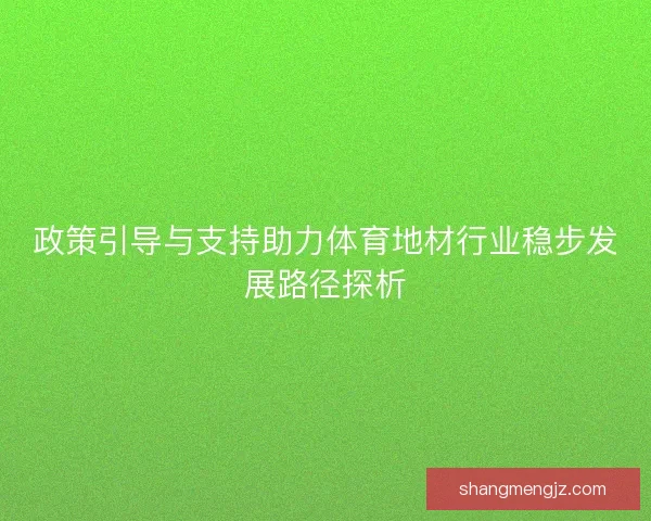 政策引导与支持助力体育地材行业稳步发展路径探析