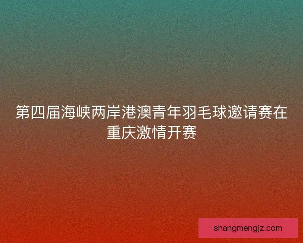 第四届海峡两岸港澳青年羽毛球邀请赛在重庆激情开赛