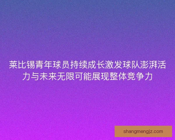 莱比锡青年球员持续成长激发球队澎湃活力与未来无限可能展现整体竞争力